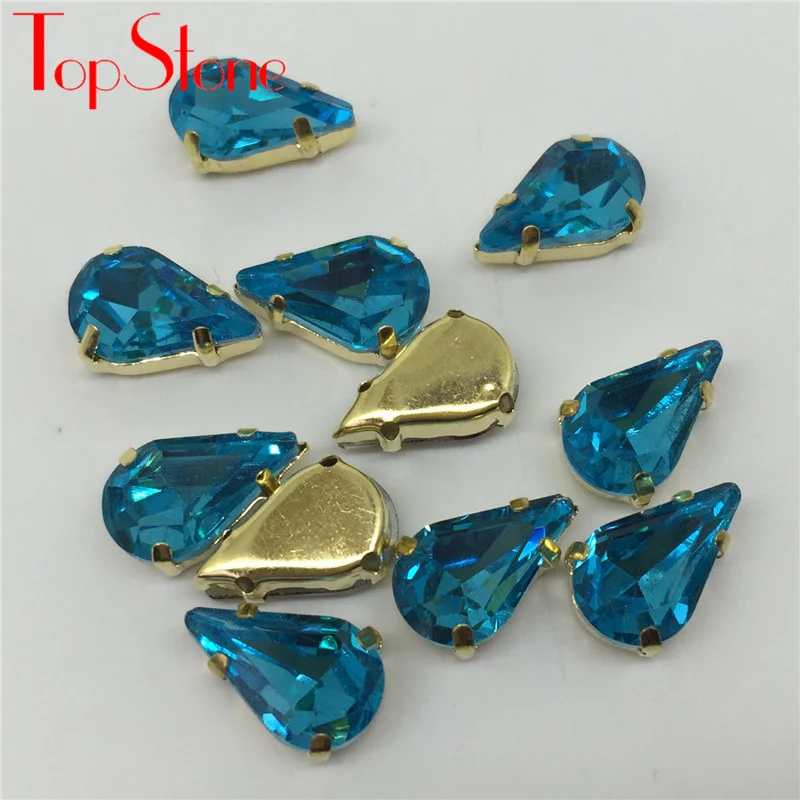 Топ Камень Каплевидный пришитый на кристалл причудливый в золотых когтях Размер