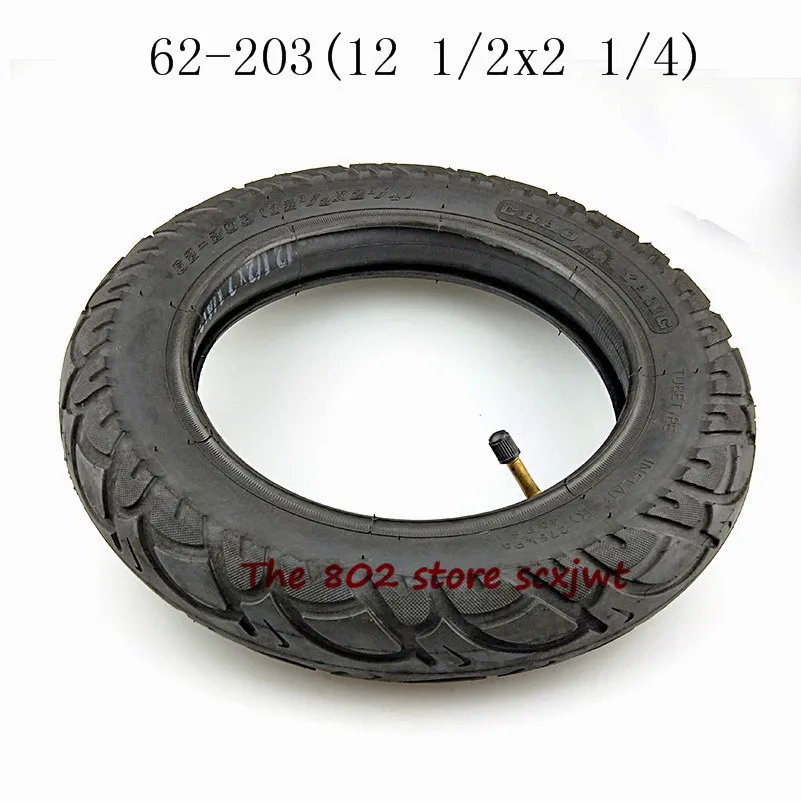 

Size 12 1/2 X 2 1/4 ( 47/57/62-203 )Tire fits Many Gas Electric Scooters 12 Inch tube Tire For ST1201 ST1202 e-Bike 12 1/2*2 1/4
