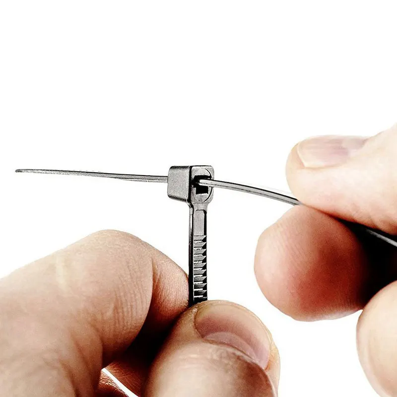 MENFLY 100 шт. нейлоновые кабельные стяжки для улицы черный самоблокирующийся