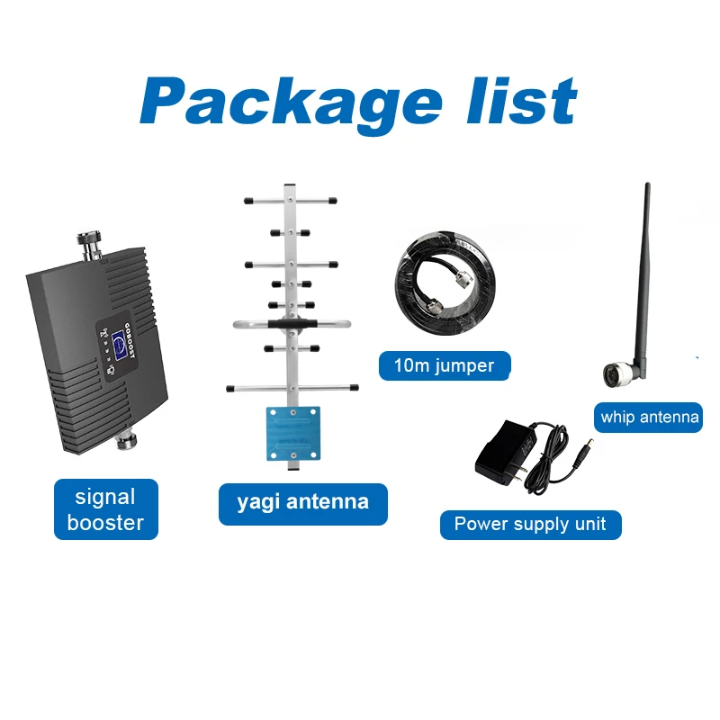 

GOBOOST Lte 2600 Signal Amplifier Mobile Phone Cellular Amplifier 13Dbi Yagi Antenna 65Dibi Signal Booster For Hme Basement Etc
