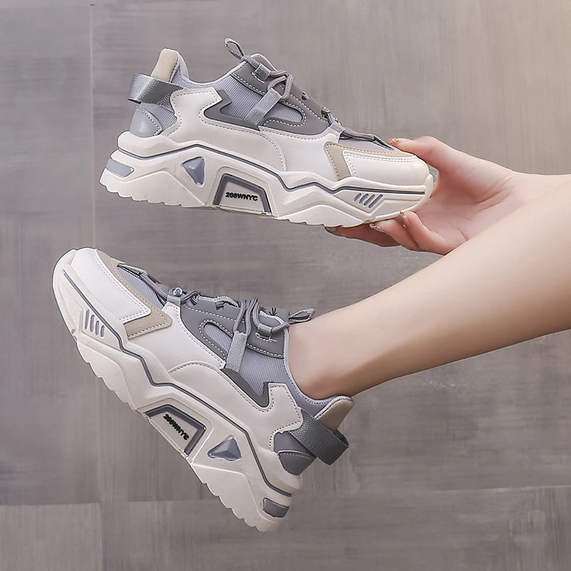 

Женские спортивные сетчатые кроссовки, дышащие кроссовки на плоской подошве, со шнуровкой, для бега и прогулок, весна-осень 2021