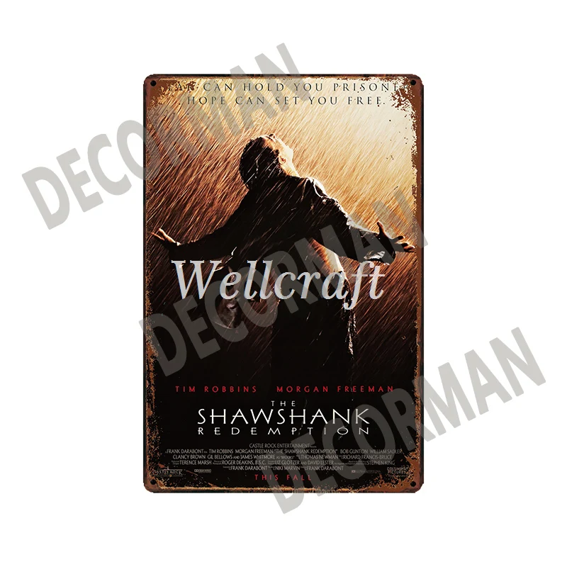 

[ WellCraft ] God Father Pulp Fiction Movie Metal Signs Titanic Posters Vintage Wall Painting Custom Club Decor LTA-1709