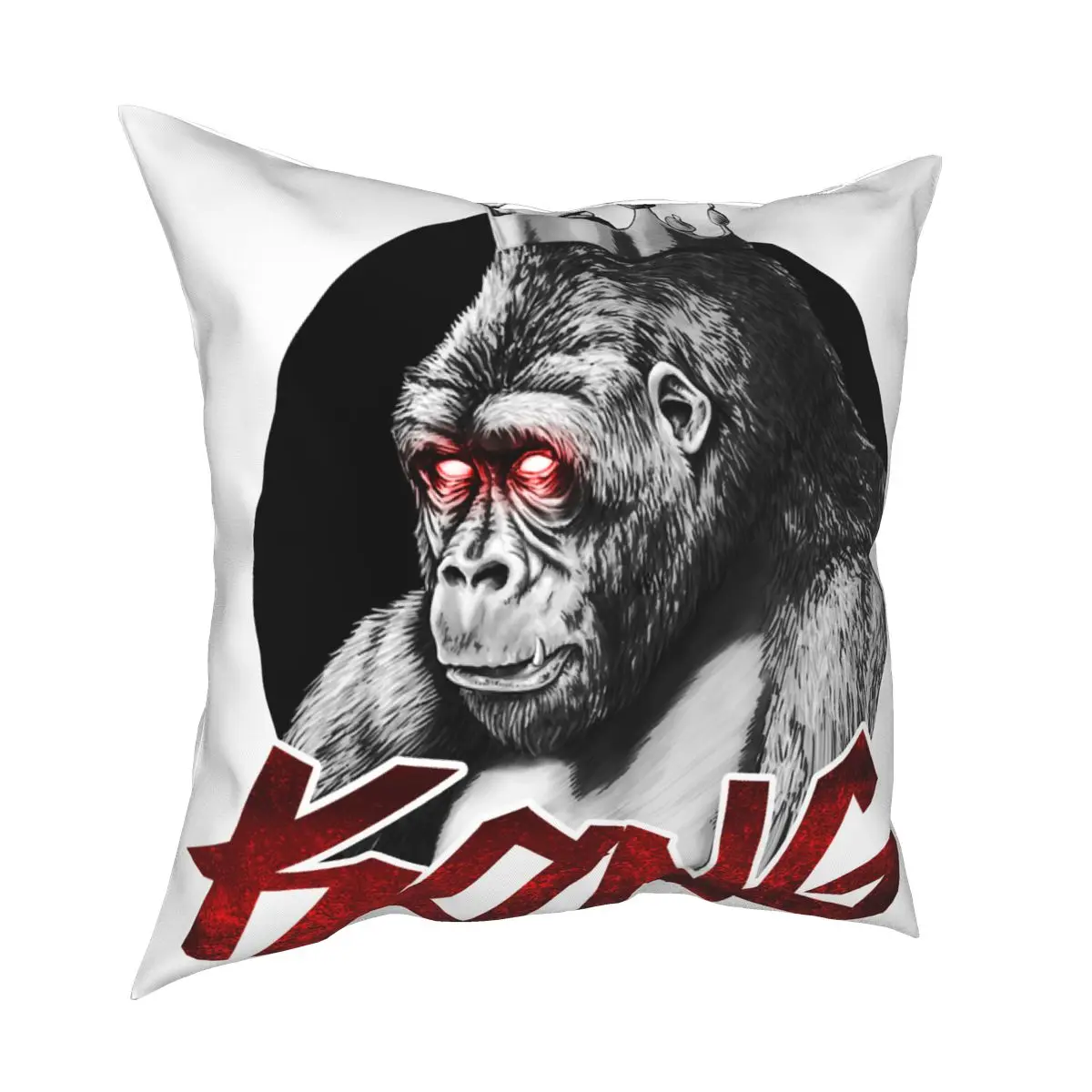 

King Kong Movie Pillowcase Printed Polyester Cushion Cover Gift Crown Throw Pillow Case Cover Living Room Square 18''