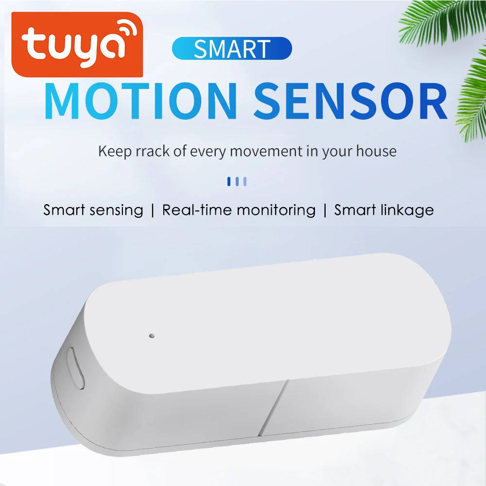 Малый Смарт датчик вибрации Tuya Zigbee движения обнаружения сигнализации для шлюза