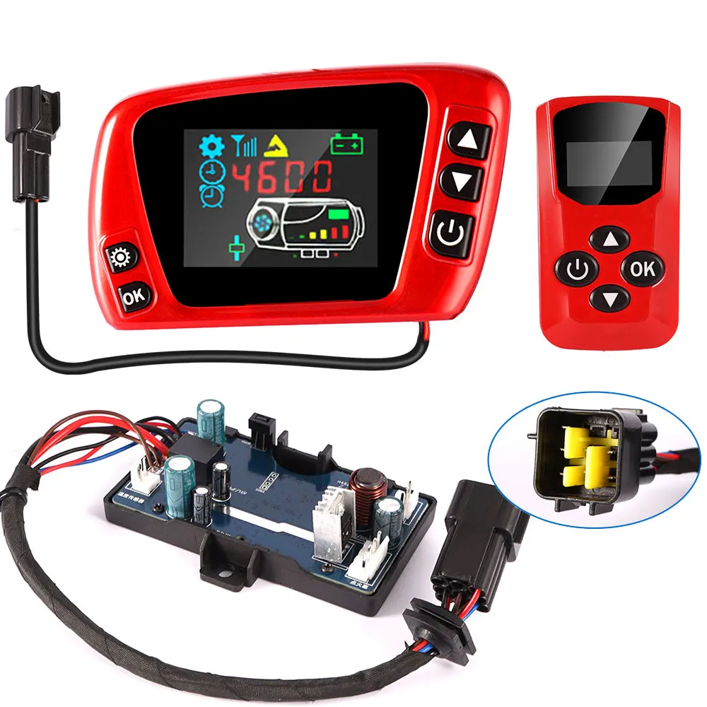 

Термостат, 12 В/24 В, ЖК-дисплей, переключатель монитора + пульт дистанционного управления, аксессуары для 5 кВт/8 кВт, автомобильный обогревате...