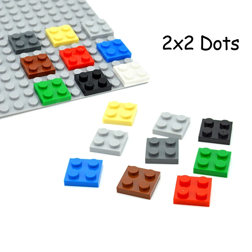 

85pcs DIY Building Blocks Thin Figures Bricks 2x2 Dots Educational Creative Size Compatible With 3022 Plastic Toys for Children