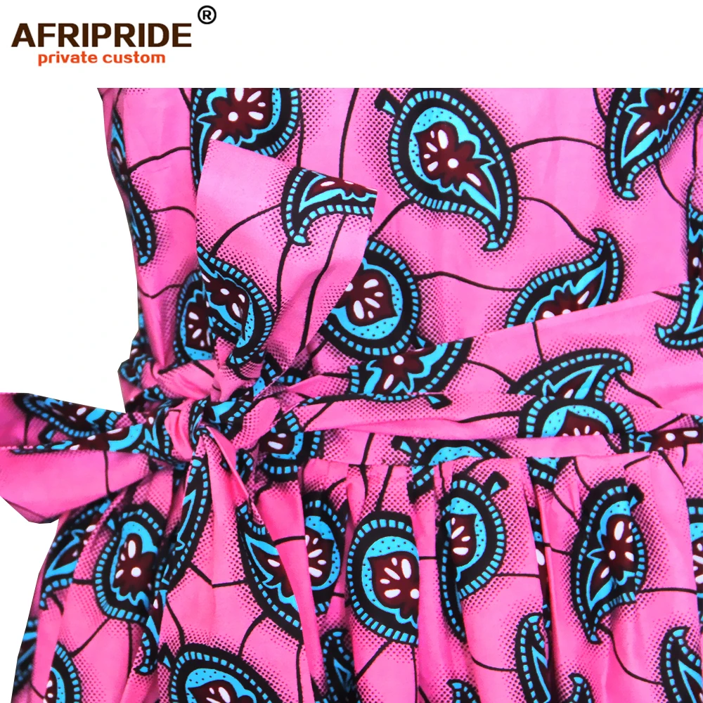 AFRIPRIDE, африканские платья для женщин, с принтом, без рукавов, в винтажном стиле, с бантом, Холтер, длина до пола, макси платья с головным убором S1925014