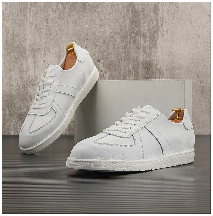 Harga Sepatu Pria Beralas Tebal Putih Sneakers Hip-Hop Pantofel Atasan Tinggi Sepatu Jaring Selebriti Sepatu Bot Pergelangan Kaki Zapatillas Hombre