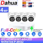 Комплект видеонаблюдения Dahua, 4 МП, 4 канала, встроенный микрофон, система видеонаблюдения, цветное ночное видение