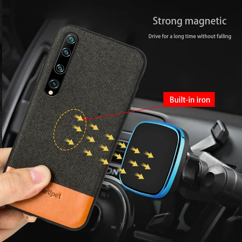Мужской деловой тканевый Магнитный чехол для Xiaomi mi 10 ultra 10pro POCO X3 NFC противоударный