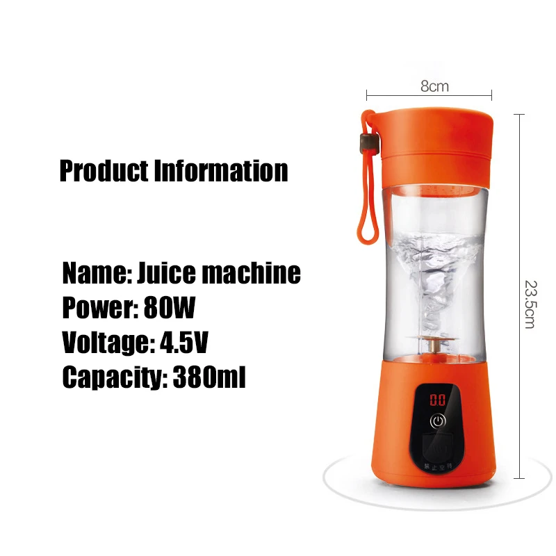 380ml portable blender usb mixer electric juicer machine smoothie food processor personal cup juice | Бытовая техника