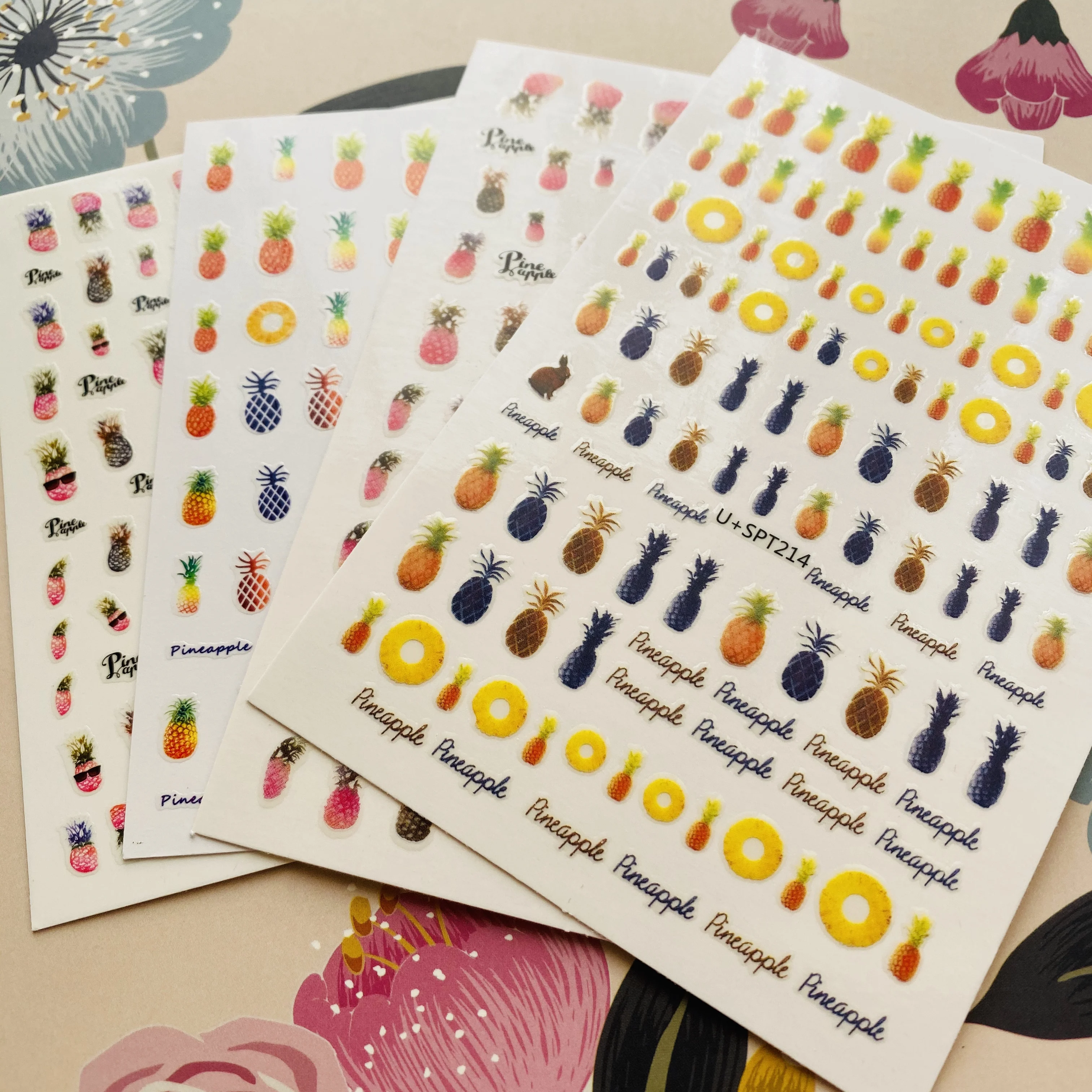 

Fruit Pineapple Yellow pear series 3D Back glue Nail decal Nail sticker Nail decoration Nail art Nail tool Nail ornament