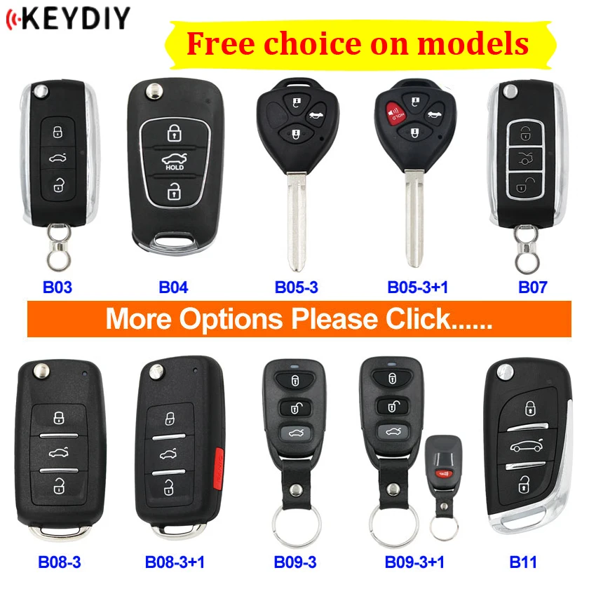 Пульт дистанционного управления KEYDIY KD Автомобильный ключ B03 B04 Φ + 1 B07 B11 для KD900 URG200