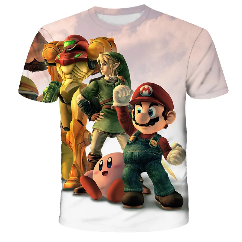 

Super Mario theme boy girl T-shirt summer clothing print T-shirt