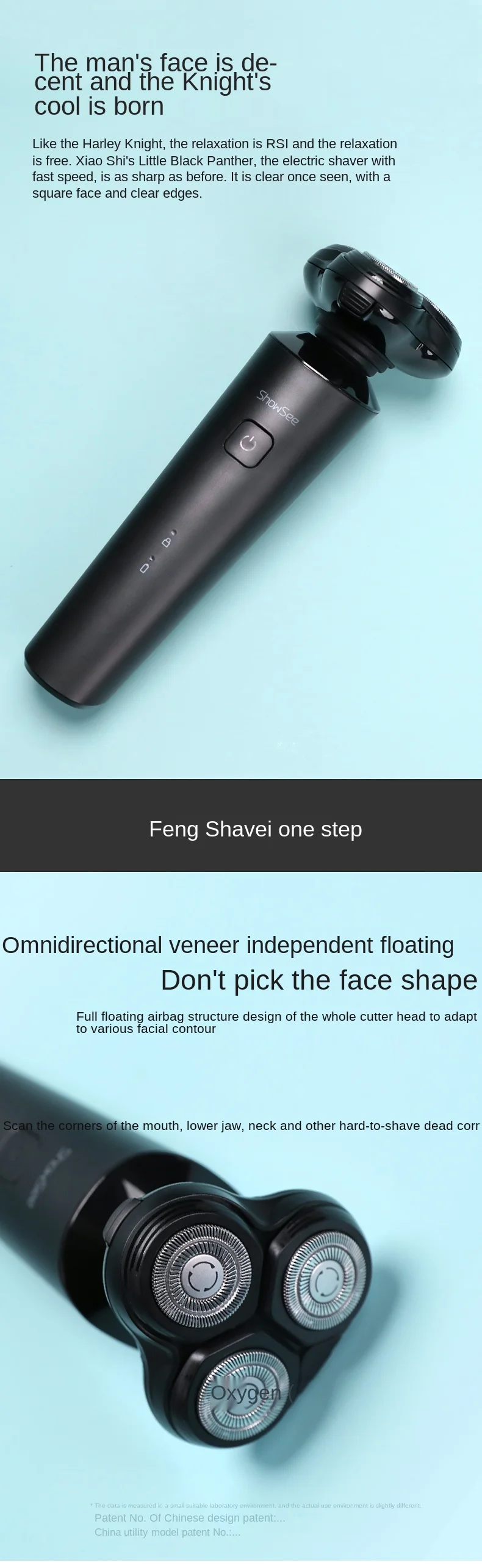 

zq Xiaomi Electric Shaver Men's Shaver Smart Rechargeable Shaver Razor