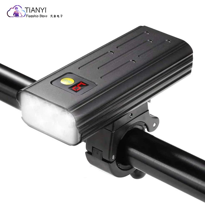 Фара велосипедная аккумуляторная с ЖК дисплеем 3000 лм|Фонарики и осветительные