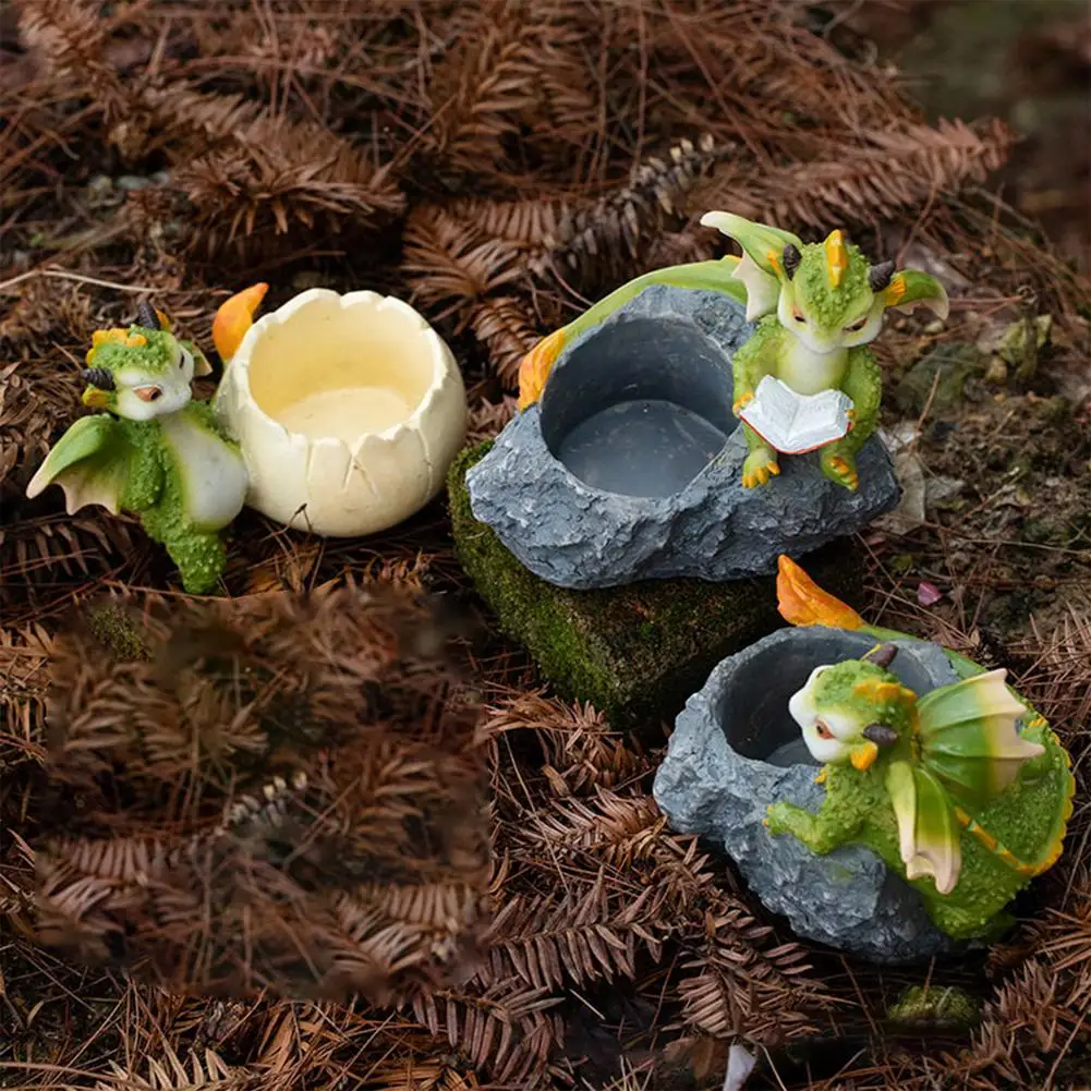 

Cute Little Dinosaur Flower Pot Innovative Cartoon Succulent Plant Pot Garden Decoration Micro Landscape Hydroponic Green Plants