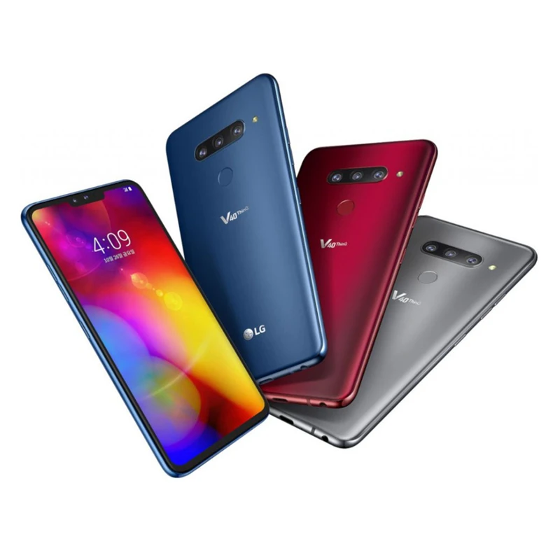 lg v40 thinq v409n v409ua v405ebw unlocked mobile phone 6 4 6gb ram 64128gb rom 16mp octa core 32 cameras android smartphone free global shipping