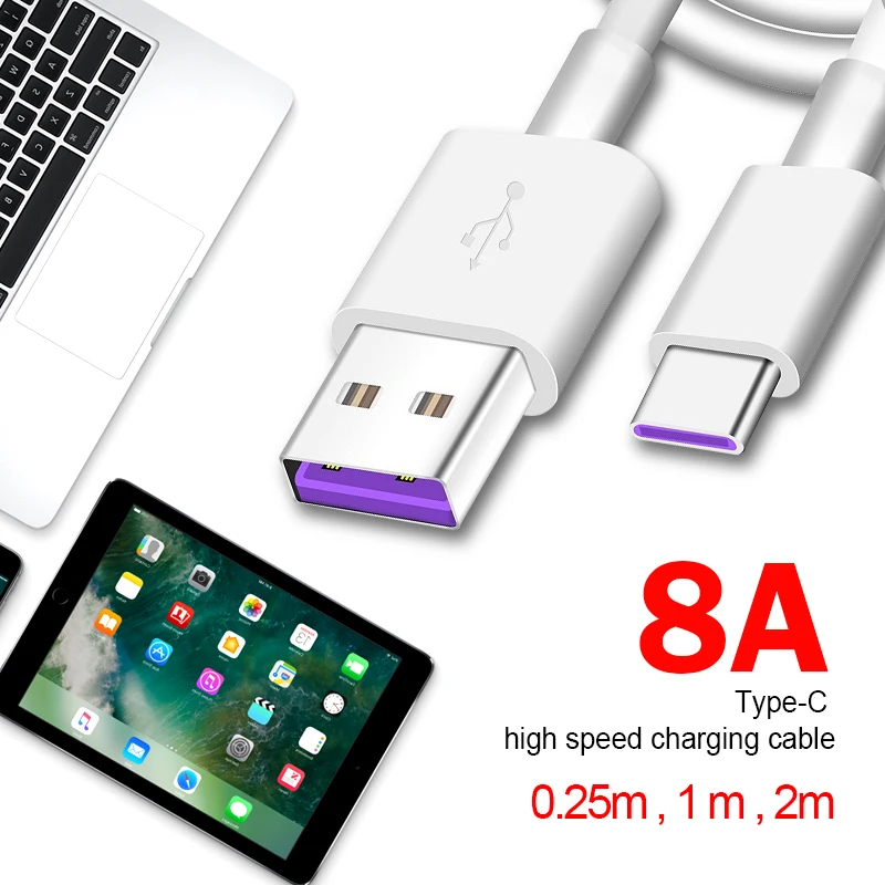 Быстрое зарядное устройство кабель type C для XIAOMI HUAWEI USB зарядки данных 1 м 2 оптовая