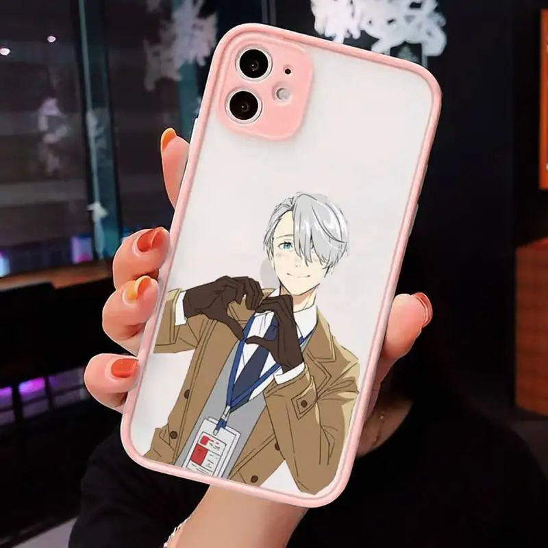 

Hot Yuri on Ice anime Phone Case Matte Transparent for iPhone 7 8 11 12 s mini pro X XS XR MAX Plus cover funda