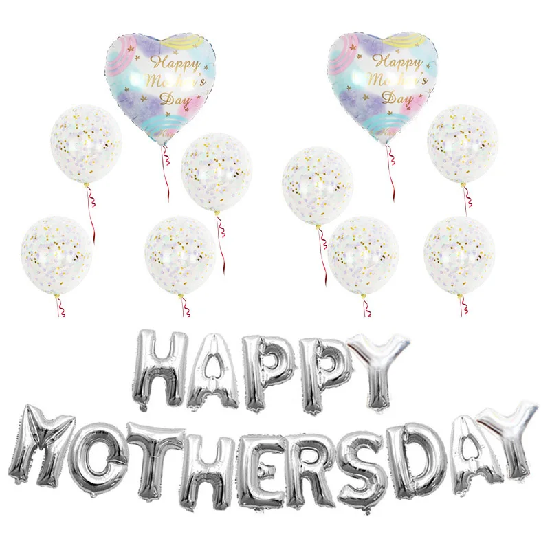 

Фольгированные гелиевые шары для матери, украшение на свадьбу, День Святого Валентина, День матери, гелиевые шары с надписью «I Love Mom»