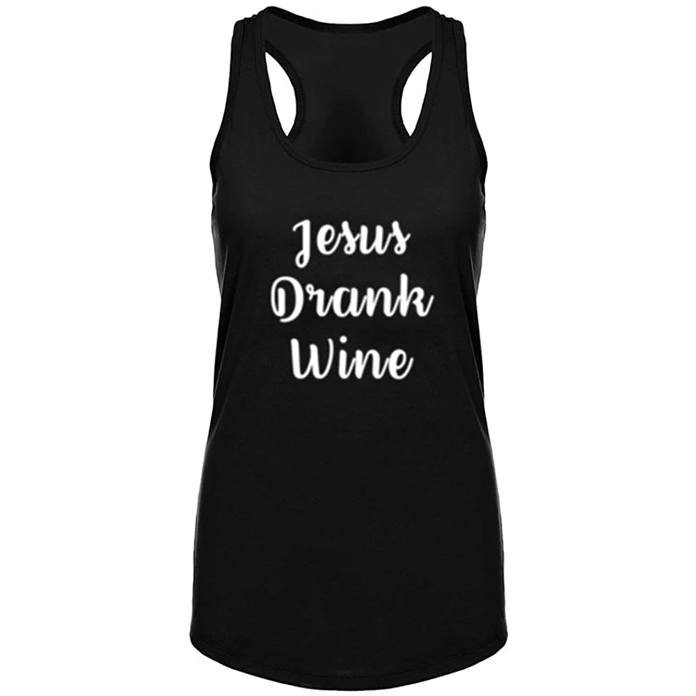 

Lyprerazy женские топы на бретельках с надписью Jesus Peat Wine для фитнеса и тренировок, летние топы на бретелях с надписью