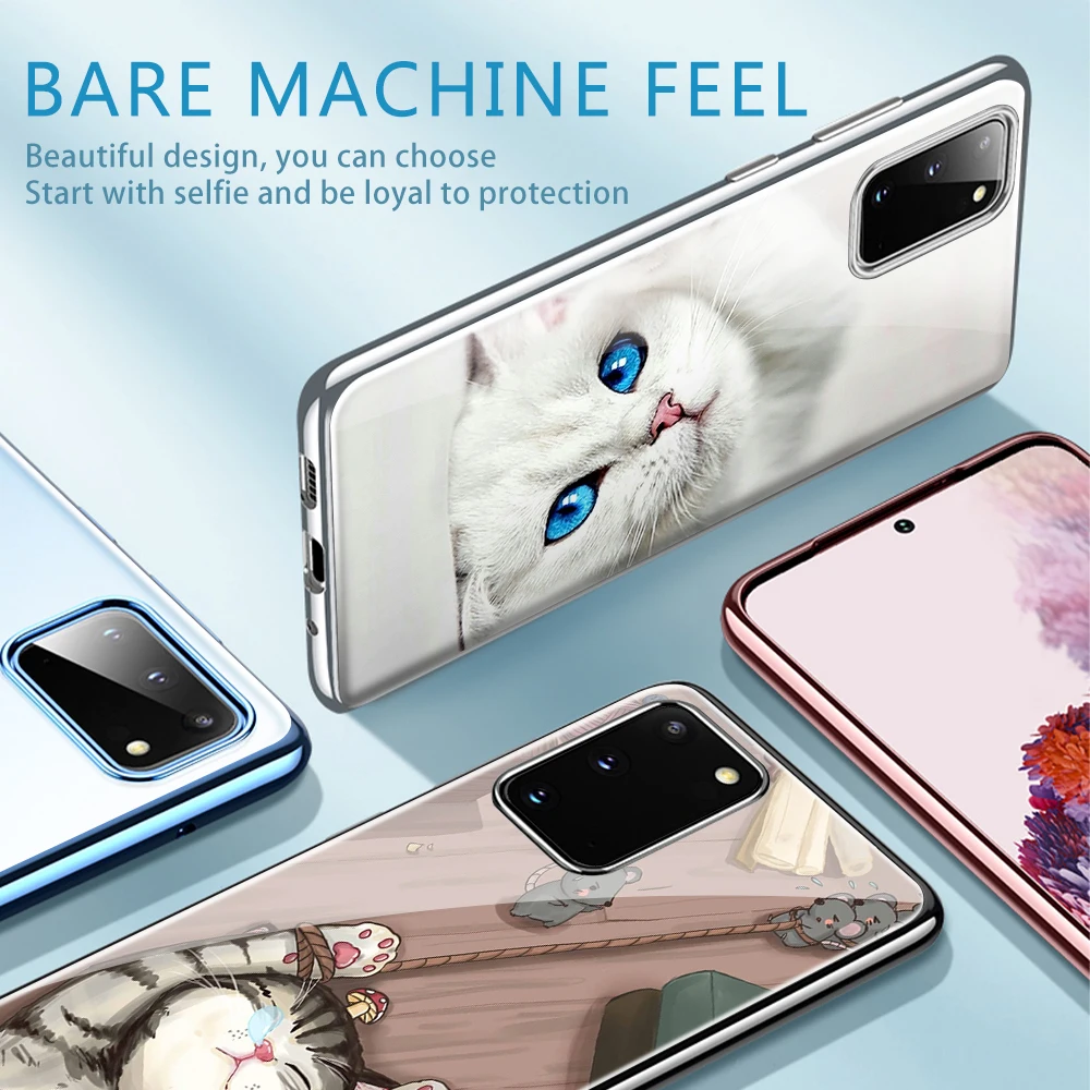 

Cat Animal Case for Samsung Galaxy S21 S10 S9 S8 S20 Plus Ultra S10E A51 A50 A71 A70 A20E 21S NOTE 20 10 9 8 Plus Soft TPU Funda