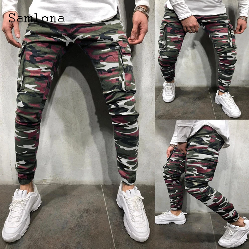 Fashion Casual Jeans Cargo Pants Men clothing 2020 European and American style Multi-pockets Design skinny Trousers Demin Pants