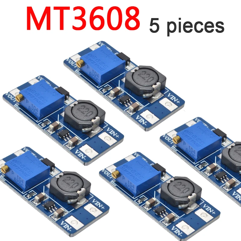 5 шт. MT 3608 Питание модуль DC Step Up усилитель конвертера для Arduino Boost повышающий доска