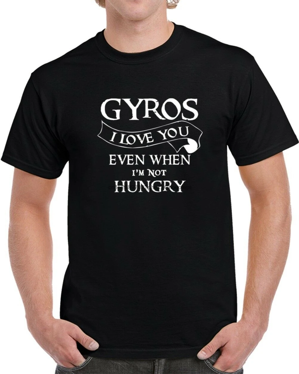Gyros I Love You даже когда я не испытываю голод футболка (1)|Мужские футболки| |