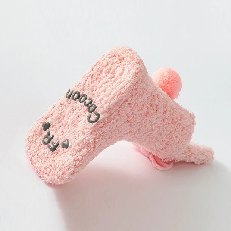 

3 Pcs Toddler Baby Flannel Cartoon Rabbit Floor Socks Shoes with Anti-slip Sole Infant Indoor Socks Newborn Spring Summer Autumn