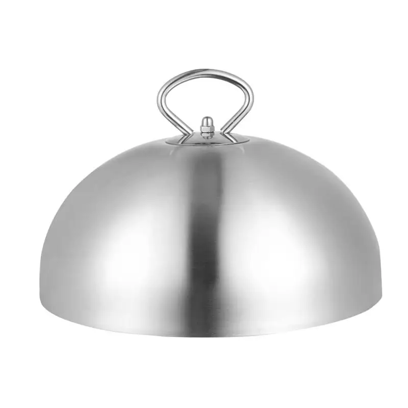 

Stainless Steel Steak Cover Teppanyaki Dome Dish Lid Anti Oil Splashing Food Cover Cooking Tool for Restaurant Home (24cm)