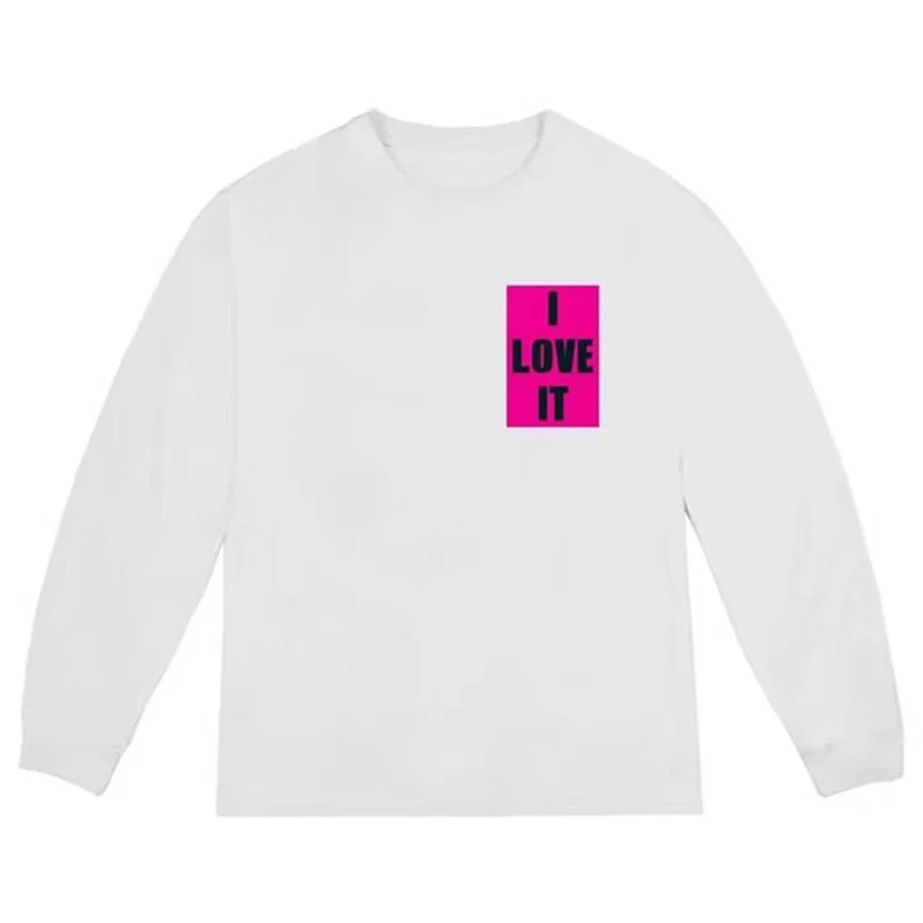 Длинная футболка Kanye West and Lil Pump I LOVE IT футболки уличная одежда граффити Канье Уэста
