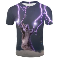 2022 summer 3d printed thunder cat t shirt for men casual short sleeve fashion oversized mens t shirt vintage free shipping hot