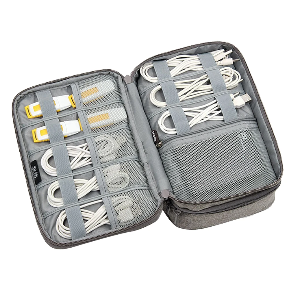 Портативный мини-кошелек кошельки для монет на молнии наушников провод чехол Usb