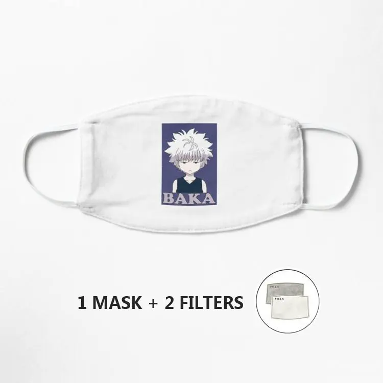 

Маска для половины лица Killua Baka многоразовая Защитная Пылезащитная Антибактериальная маска