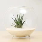 Прозрачная стеклянная ваза, цветочный горшок, контейнер для террариума, бачок чаша для мини-рыбы