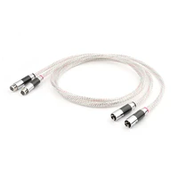 hifi audio occ silver plated xlr balanced interconnect cable 3pin xlr male to xlr female audio balanced cord cable
