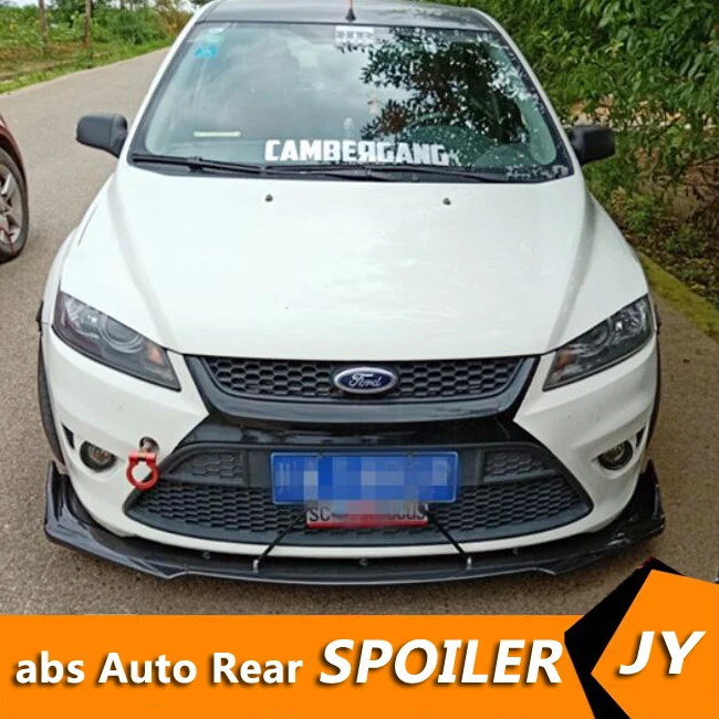 

Для Ford Focus с прямой лопатой тела комплект спойлер 2006-2020 Ford Focus ABS задняя губа задний спойлер переднего бампера Диффузор протектор