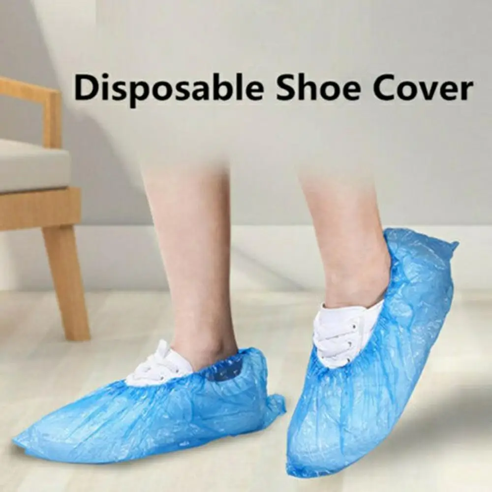 

plastic Disposable Shoes Covers with Elastic Band Breathable Dust-proof Thickened Anti-slip Anti-static Shoe Covers