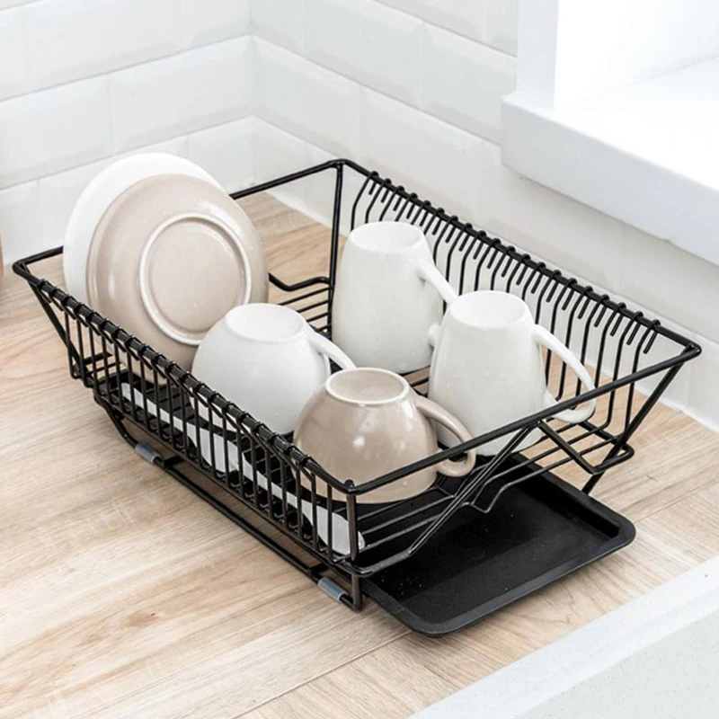 

Multifunctional Tableware Storage Rack Storage Organizer Dishes Drain Holder Iron Steel Dish Drying Rack