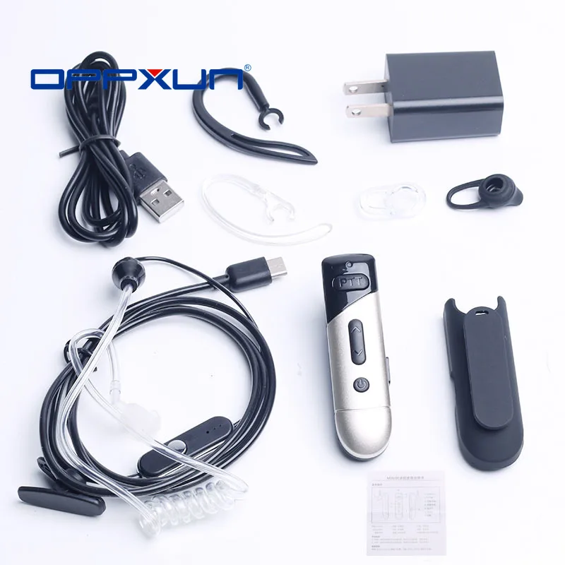 OPPXUN MINI Portable Walkie Talkie A09 Bluetooth headset Handy Headset Ultra small Professional Transceiver Ham Two Way Radio
