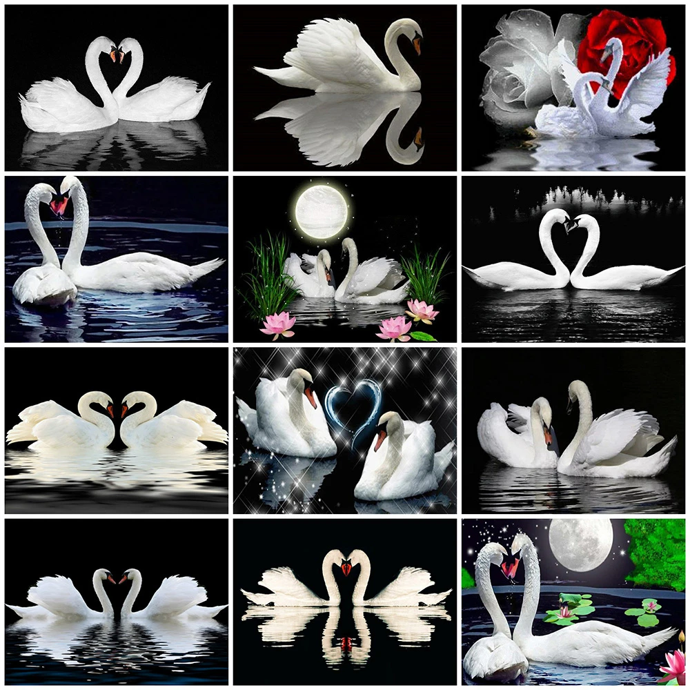 

Алмазная живопись Лебедь 5D Сделай Сам Алмазная вышивка распродажа картины животных Стразы полная квадратная Алмазная мозаика домашний Дек...