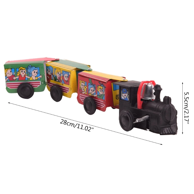 

Retro Clockwork Wind Up Train Mechanical Metal Toy Children Educational Gifts