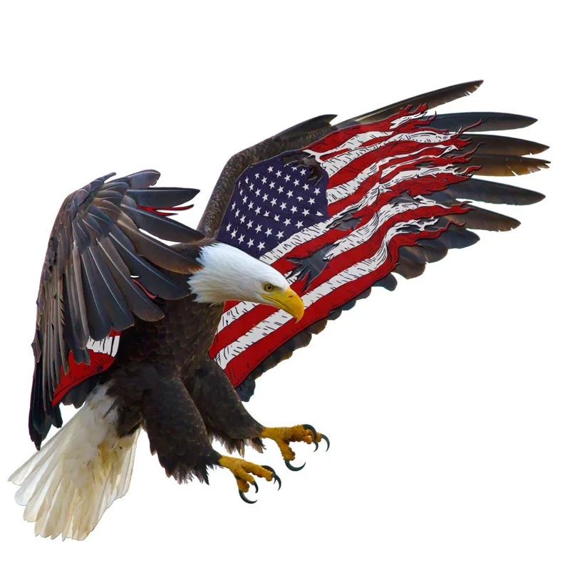 

14*12cm Creativity American Eagle Car Sticker Automobiles Motorcycle Exterior Accessories PVC Decals For