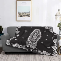 christian virgin mary flannel throw blankets saviour blanket for home office lightweight thin bedding throws