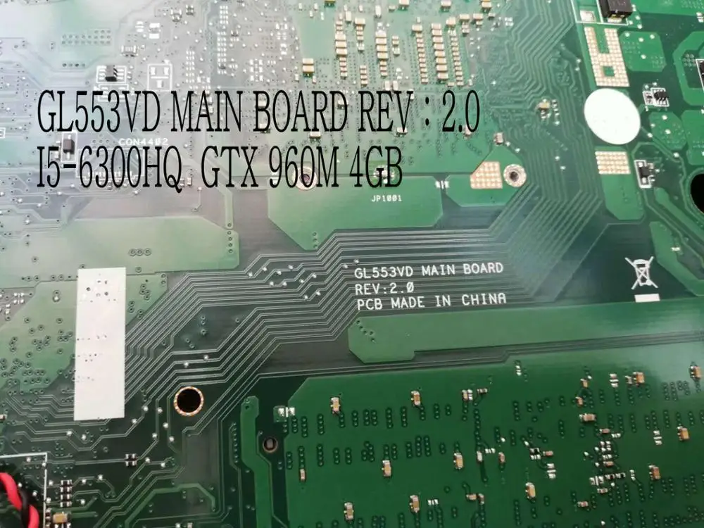 

В наличии материнская плата для ноутбука GL553VD, рев: 2,0, материнская плата для ASUS GL553VD, I5-6300HQ GTX960M 4 Гб, сравните, пожалуйста