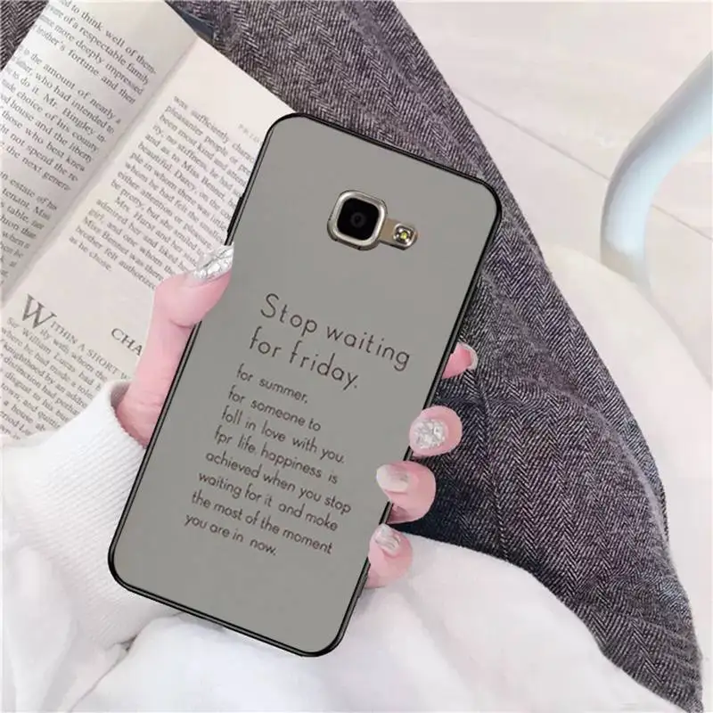 

ZFGHSHYQ Letter Couples Case Black TPU Phone Case For Samsung A 9 10 20 30 40 M20 S 30 31 J5(2015) J5prime 6 7 Plus
