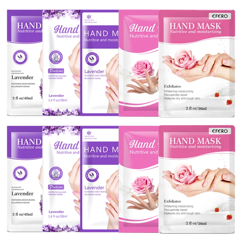 

4-10Pair Whitening Hand Mask Collagen Moisturizing Anti-drying Exfoliating Care Glove Nourishing Peeling Hand Cream Hand Patches