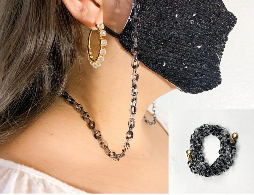 2020 шикарная модная женская акриловая разноцветная маска леопарда с держателем